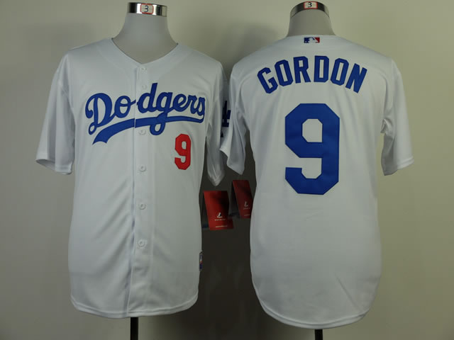 Los Angeles Dodgers #9 Dee Gordon White Jerseys,We sell and wholesale Los Angeles Dodgers #9 Dee Gordon White Jerseys on line form chian!