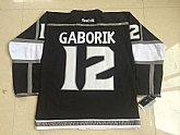 Los Angeles Kings #12 Marian Gaborik Black Jerseys,baseball caps,new era cap wholesale,wholesale hats