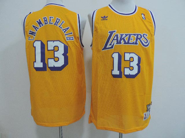 Los Angeles Lakers #13 Chamberlain Yellow Throwback Jerseys,We sell and wholesale Los Angeles Lakers #13 Chamberlain Yellow Throwback Jerseys on line form chian!