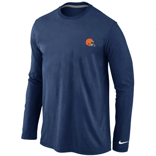 Men Nike Cleveland Browns Sideline Legend Authentic Logo Long Sleeve T-Shirt D.Blue,We sell and wholesale Men Nike Cleveland Browns Sideline Legend Authentic Logo Long Sleeve T-Shirt D.Blue on line form chian!