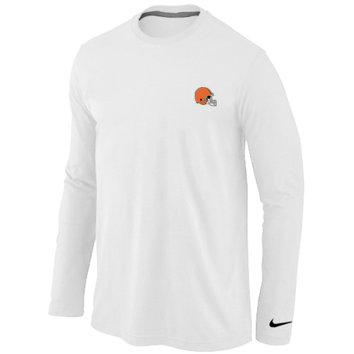 Men Nike Cleveland Browns Sideline Legend Authentic Logo Long Sleeve T-Shirt White,We sell and wholesale Men Nike Cleveland Browns Sideline Legend Authentic Logo Long Sleeve T-Shirt White on line form chian!