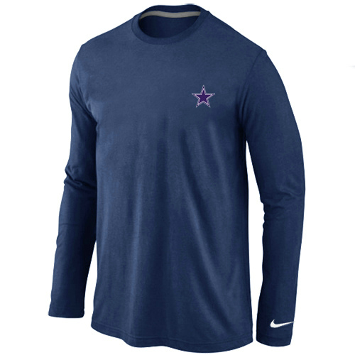 Men Nike Dallas Cowboys Logo Long Sleeve T-Shirt D.Blue,We sell and wholesale Men Nike Dallas Cowboys Logo Long Sleeve T-Shirt D.Blue on line form chian!