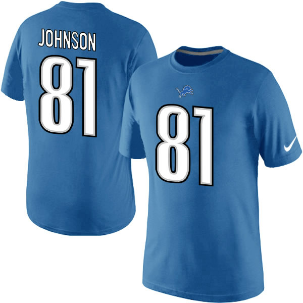 Men Nike Detroit Lions 81 Calvin Johnson Pride Name x26 Number T-Shirt Blue,We sell and wholesale Men Nike Detroit Lions 81 Calvin Johnson Pride Name x26 Number T-Shirt Blue on line form chian!