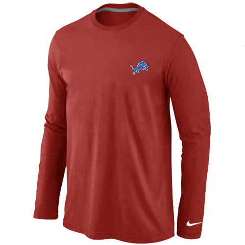 Men Nike Detroit Lions Logo Long Sleeve T-Shirt Red,We sell and wholesale Men Nike Detroit Lions Logo Long Sleeve T-Shirt Red on line form chian!