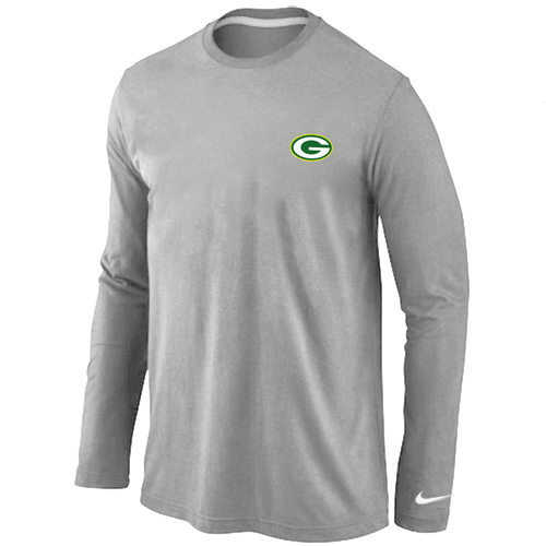 Men Nike Green Bay Packers Sideline Legend Authentic Logo Long Sleeve T-Shirt Gray,We sell and wholesale Men Nike Green Bay Packers Sideline Legend Authentic Logo Long Sleeve T-Shirt Gray on line form chian!
