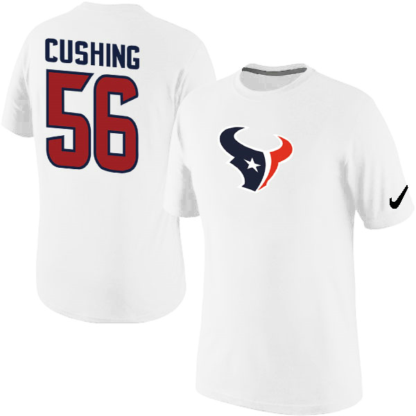 Men Nike Houston Texans 56 Brian Cushing Name x26 Number Player T-Shirt White,We sell and wholesale Men Nike Houston Texans 56 Brian Cushing Name x26 Number Player T-Shirt White on line form chian!