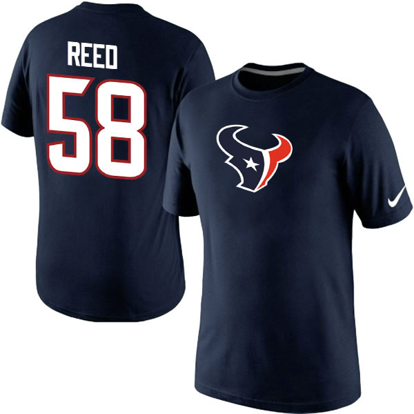 Men Nike Houston Texans 58 Brooks Reed Name x26 Number T-Shirt - Navy Blue,We sell and wholesale Men Nike Houston Texans 58 Brooks Reed Name x26 Number T-Shirt - Navy Blue on line form chian!