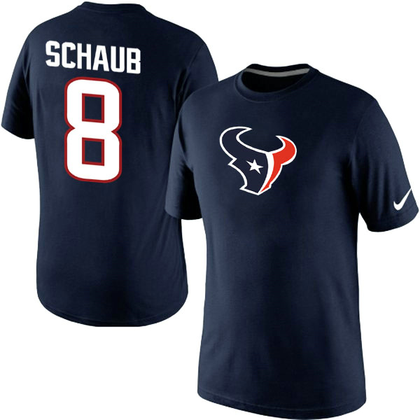 Men Nike Houston Texans 8 Matt Schaub Name x26 Number T-Shirt Blue,We sell and wholesale Men Nike Houston Texans 8 Matt Schaub Name x26 Number T-Shirt Blue on line form chian!