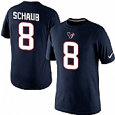 Men Nike Houston Texans 8 Matt Schaub Pride Name x26 Number T-Shirt Blue,baseball caps,new era cap wholesale,wholesale hats