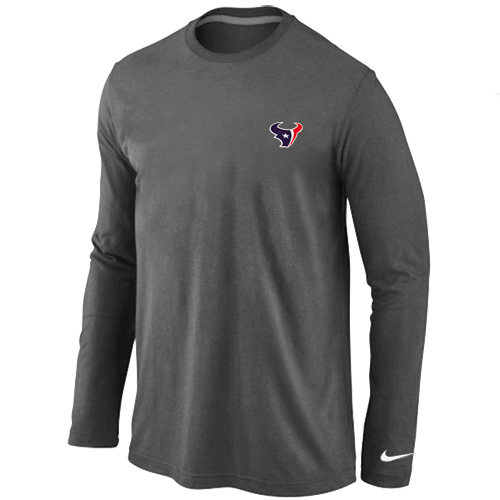 Men Nike Houston Texans Sideline Legend Authentic Logo Long Sleeve T-Shirt D.Gray,We sell and wholesale Men Nike Houston Texans Sideline Legend Authentic Logo Long Sleeve T-Shirt D.Gray on line form chian!