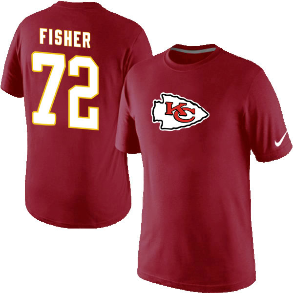 Men Nike Kansas City Chiefs 72 Eric Fisher Name x26 Number T-Shirt Red,We sell and wholesale Men Nike Kansas City Chiefs 72 Eric Fisher Name x26 Number T-Shirt Red on line form chian!