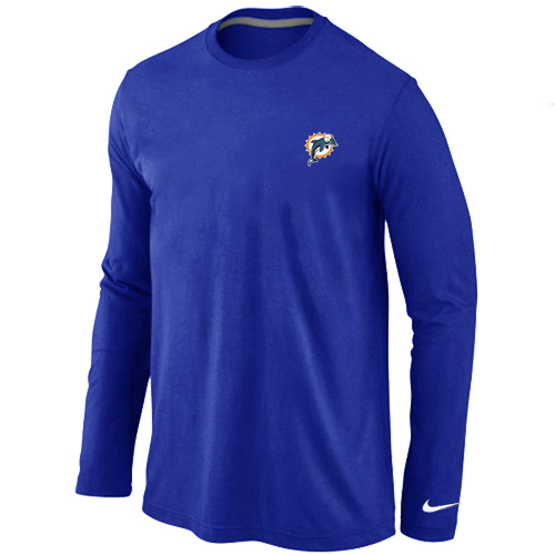 Men Nike Miami Dolphins Sideline Legend Authentic Logo Long Sleeve T-Shirt Blue,We sell and wholesale Men Nike Miami Dolphins Sideline Legend Authentic Logo Long Sleeve T-Shirt Blue on line form chian!