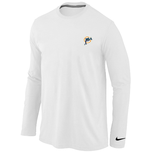 Men Nike Miami Dolphins Sideline Legend Authentic Logo Long Sleeve T-Shirt White,We sell and wholesale Men Nike Miami Dolphins Sideline Legend Authentic Logo Long Sleeve T-Shirt White on line form chian!