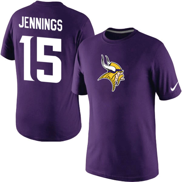 Men Nike Minnesota Vikings 15 Greg Jennings Name x26 Number T-Shirt Purple,We sell and wholesale Men Nike Minnesota Vikings 15 Greg Jennings Name x26 Number T-Shirt Purple on line form chian!