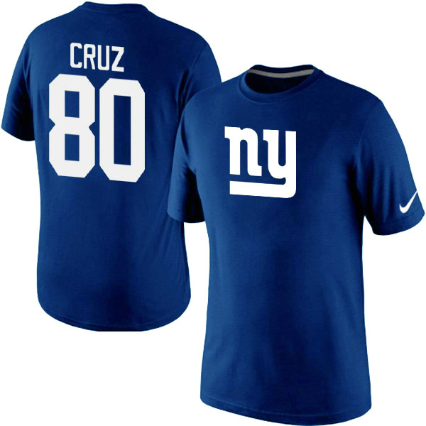 Men Nike New York Giants 80 Victor Cruz Name x26 Number T-Shirt Blue,We sell and wholesale Men Nike New York Giants 80 Victor Cruz Name x26 Number T-Shirt Blue on line form chian!