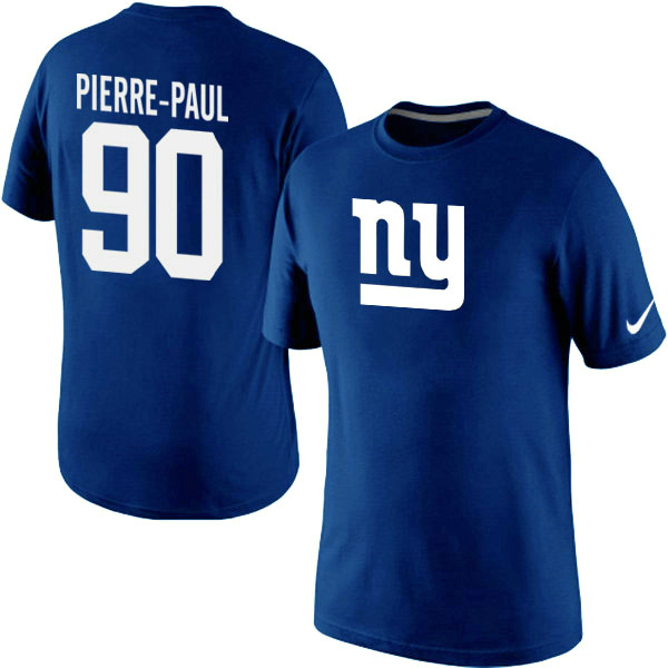 Men Nike New York Giants 90 Jason Pierre-Paul Name x26 Number T-Shirt Blue,We sell and wholesale Men Nike New York Giants 90 Jason Pierre-Paul Name x26 Number T-Shirt Blue on line form chian!