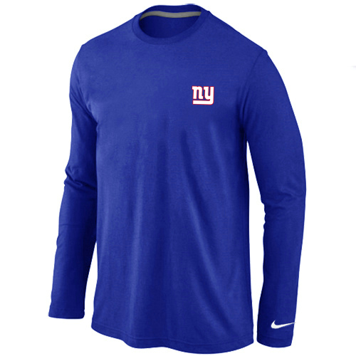 Men Nike New York Giants Logo Long Sleeve T-Shirt Blue,We sell and wholesale Men Nike New York Giants Logo Long Sleeve T-Shirt Blue on line form chian!