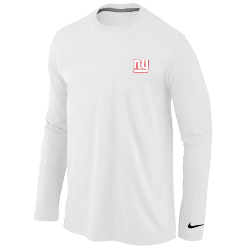 Men Nike New York Giants Logo Long Sleeve T-Shirt White,We sell and wholesale Men Nike New York Giants Logo Long Sleeve T-Shirt White on line form chian!