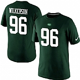 Men Nike New York Jets 96 Muhammad Wilkerson Pride Name x26 Number T-Shirt Green
