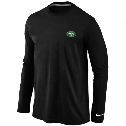 Men Nike New York Jets Logo Long Sleeve T-Shirt Black,We sell and wholesale Men Nike New York Jets Logo Long Sleeve T-Shirt Black on line form chian!
