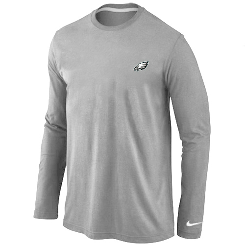 Men Nike Philadelphia Eagles Logo Long Sleeve T-Shirt Gray,We sell and wholesale Men Nike Philadelphia Eagles Logo Long Sleeve T-Shirt Gray on line form chian!