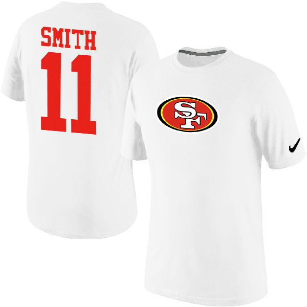 Men Nike San Francisco 49ers 11 Smith Name x26 Number T-Shirt White,We sell and wholesale Men Nike San Francisco 49ers 11 Smith Name x26 Number T-Shirt White on line form chian!