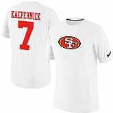 Men Nike San Francisco 49ers 7 Kaepernick Name x26 Number T-Shirt White,baseball caps,new era cap wholesale,wholesale hats