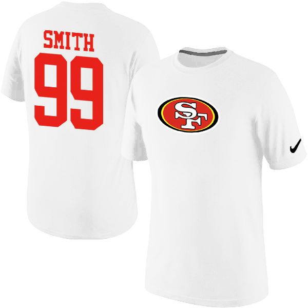 Men Nike San Francisco 49ers 99 Smith Name x26 Number T-Shirt White,We sell and wholesale Men Nike San Francisco 49ers 99 Smith Name x26 Number T-Shirt White on line form chian!