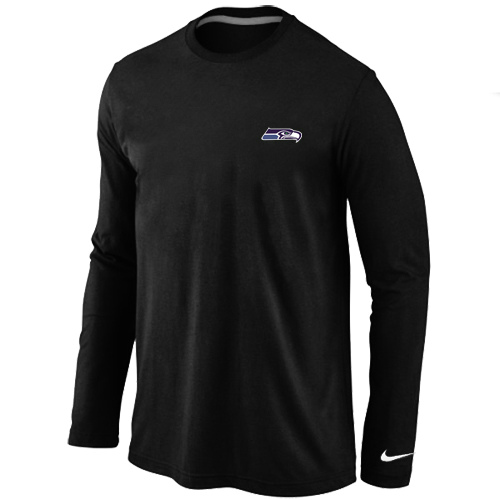 Men Nike Seattle Seahawks Sideline Legend Authentic Logo Long Sleeve T-Shirt Black,We sell and wholesale Men Nike Seattle Seahawks Sideline Legend Authentic Logo Long Sleeve T-Shirt Black on line form chian!