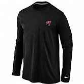 Men Nike Tampa Bay Buccaneers Sideline Legend Authentic Logo Long Sleeve T-Shirt  Black