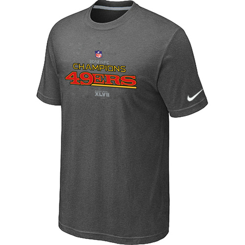 Men's Nike San Francisco 49ers 2012 NFC Conference Champions Trophy Collection Long D.Grey T-Shirt,We sell and wholesale Men's Nike San Francisco 49ers 2012 NFC Conference Champions Trophy Collection Long D.Grey T-Shirt on line form chian!