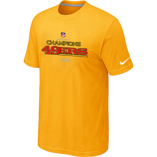 Men's Nike San Francisco 49ers 2012 NFC Conference Champions Trophy Collection Long Yellow T-Shirt,We sell and wholesale Men's Nike San Francisco 49ers 2012 NFC Conference Champions Trophy Collection Long Yellow T-Shirt on line form chian!