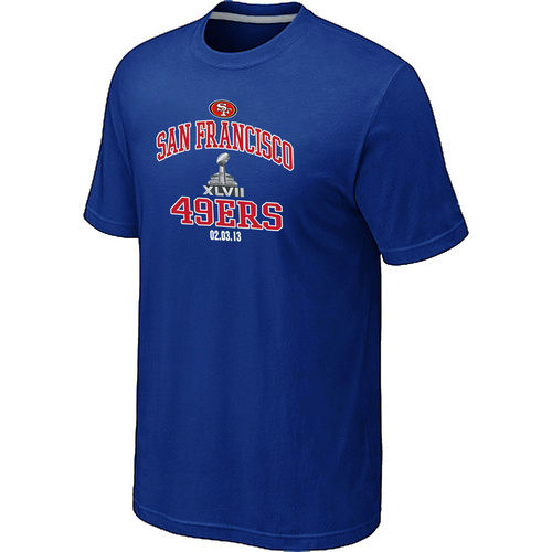Men's San Francisco 49ers Super Bowl XLVII Heart & Soul Blue T-Shirt,We sell and wholesale Men's San Francisco 49ers Super Bowl XLVII Heart & Soul Blue T-Shirt on line form chian!