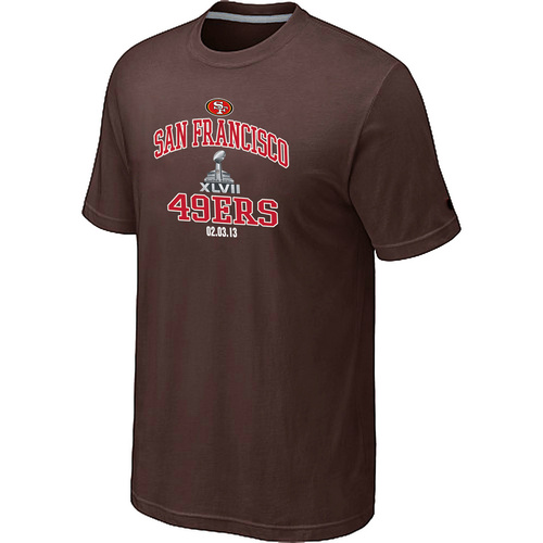 Men's San Francisco 49ers Super Bowl XLVII Heart & Soul Brown T-Shirt,We sell and wholesale Men's San Francisco 49ers Super Bowl XLVII Heart & Soul Brown T-Shirt on line form chian!
