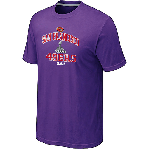 Men's San Francisco 49ers Super Bowl XLVII Heart & Soul Purple T-Shirt,We sell and wholesale Men's San Francisco 49ers Super Bowl XLVII Heart & Soul Purple T-Shirt on line form chian!