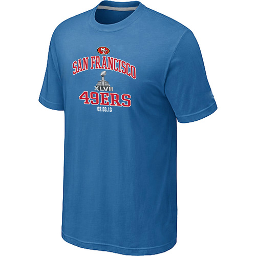 Men's San Francisco 49ers Super Bowl XLVII Heart & Soul light Blue T-Shirt,We sell and wholesale Men's San Francisco 49ers Super Bowl XLVII Heart & Soul light Blue T-Shirt on line form chian!