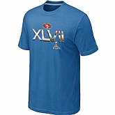 Men's San Francisco 49ers Super Bowl XLVII On Our Way light Blue T-Shirt,baseball caps,new era cap wholesale,wholesale hats