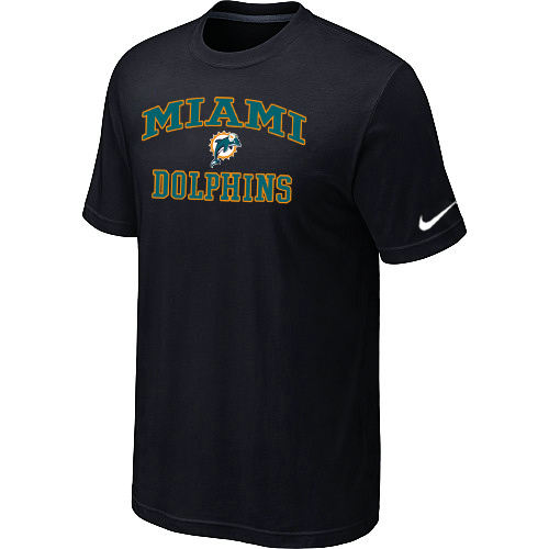 Miami Dolphins Heart & Soul Blackl T-Shirt,We sell and wholesale Miami Dolphins Heart & Soul Blackl T-Shirt on line form chian!
