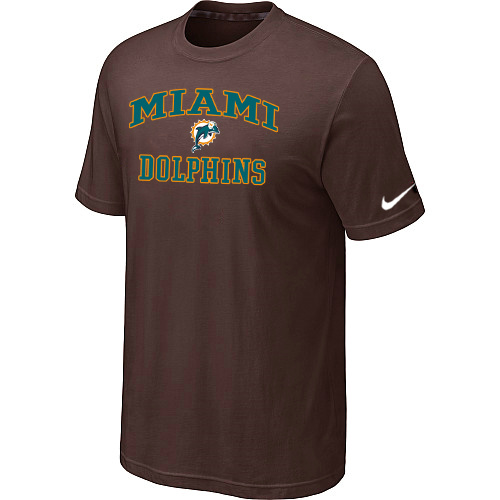 Miami Dolphins Heart & Soul Brownl T-Shirt,We sell and wholesale Miami Dolphins Heart & Soul Brownl T-Shirt on line form chian!