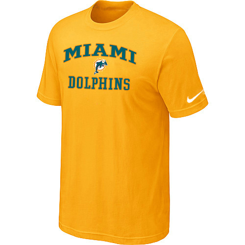 Miami Dolphins Heart & Soul Yellowl T-Shirt,We sell and wholesale Miami Dolphins Heart & Soul Yellowl T-Shirt on line form chian!