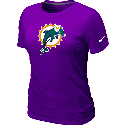 Miami Dolphins Purple Women's Logo T-Shirt,We sell and wholesale Miami Dolphins Purple Women's Logo T-Shirt on line form chian!