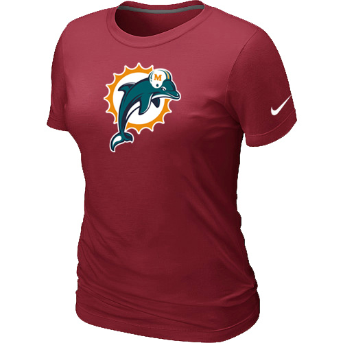 Miami Dolphins Red Women's Logo T-Shirt,We sell and wholesale Miami Dolphins Red Women's Logo T-Shirt on line form chian!