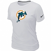 Miami Dolphins White Women's Logo T-Shirt,baseball caps,new era cap wholesale,wholesale hats
