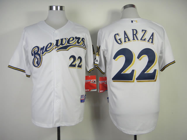 Milwaukee Brewers #22 Garza White Jerseys,We sell and wholesale Milwaukee Brewers #22 Garza White Jerseys on line form chian!