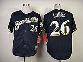 Milwaukee Brewers #26 Lohse Navy Blue Jerseys,baseball caps,new era cap wholesale,wholesale hats
