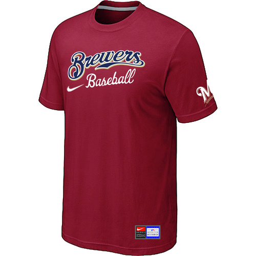 Milwaukee Brewers Red Nike Short Sleeve Practice T-Shirt,We sell and wholesale Milwaukee Brewers Red Nike Short Sleeve Practice T-Shirt on line form chian!