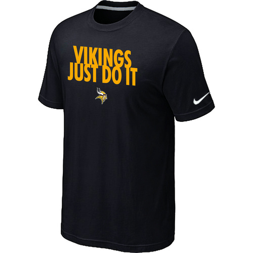 Minnesota Vikings Just Do It Black T-Shirt,We sell and wholesale Minnesota Vikings Just Do It Black T-Shirt on line form chian!