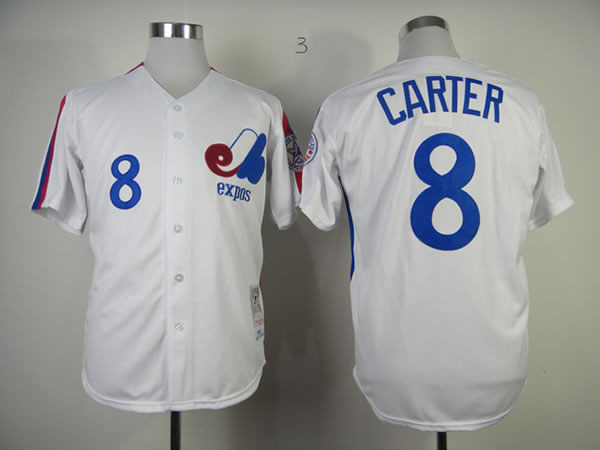 Montreal Expos #8 Carter Throwback 1982 White Jerseys,We sell and wholesale Montreal Expos #8 Carter Throwback 1982 White Jerseys on line form chian!