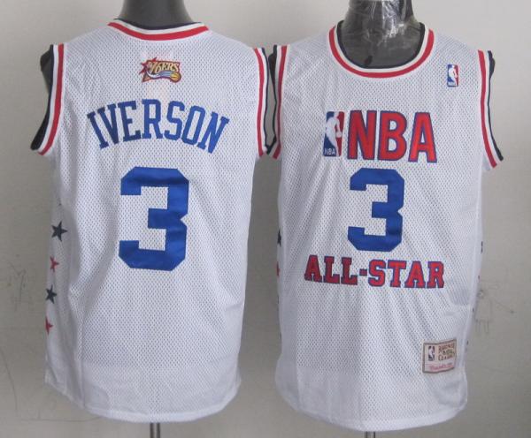 NBA All Star #3 Iverson White Swingman Throwback Jerseys,We sell and wholesale NBA All Star #3 Iverson White Swingman Throwback Jerseys on line form chian!