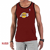 NBA Los Angeles Lakers Big x26 Tall Primary Logo men Red Tank Top